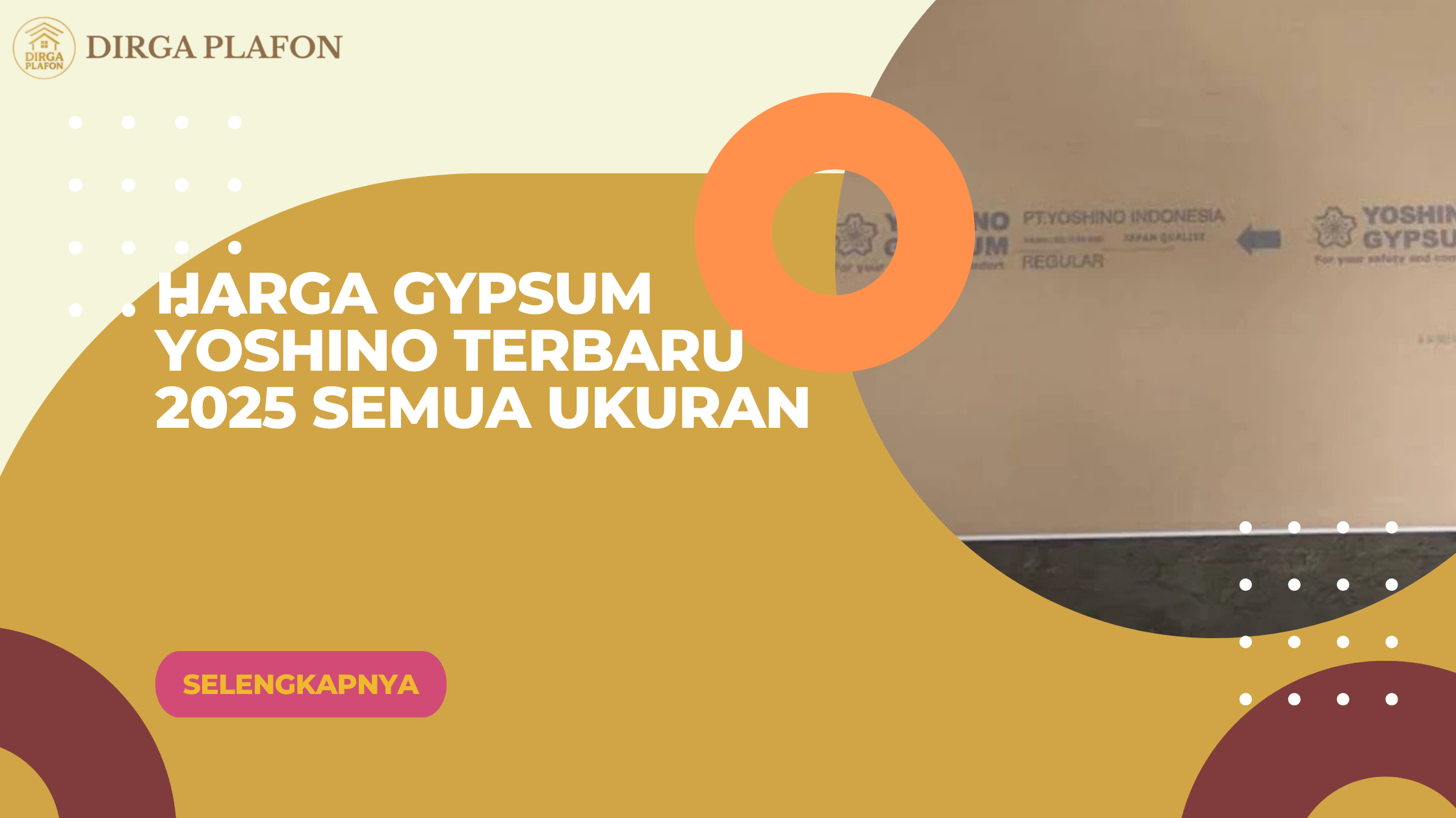 Harga Gypsum Yoshino Terbaru 2025 Semua Ukuran
