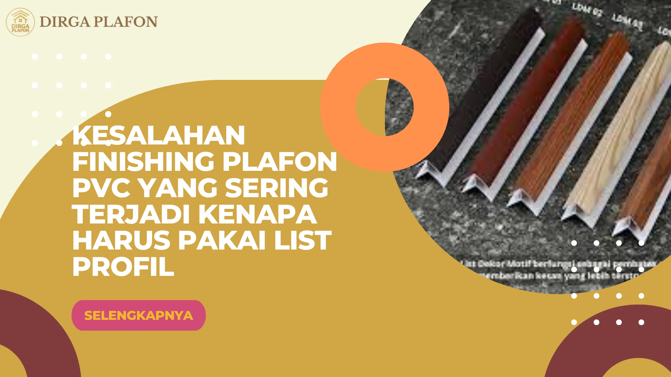 Kesalahan Finishing Plafon PVC yang Sering Terjadi Kenapa Harus Pakai List Profil