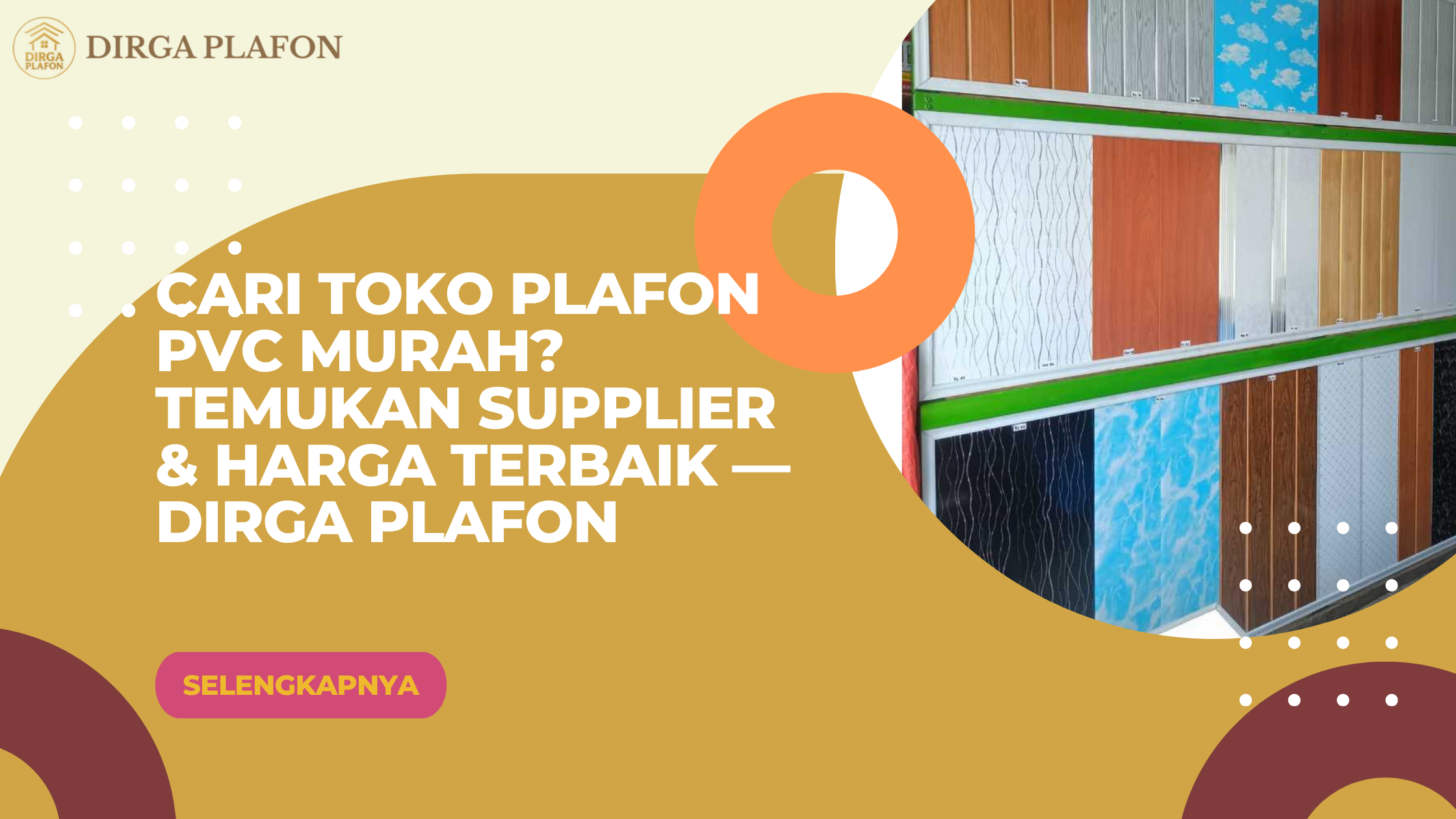 Cari Toko Plafon PVC Murah? Temukan Supplier & Harga Terbaik — Dirga Plafon