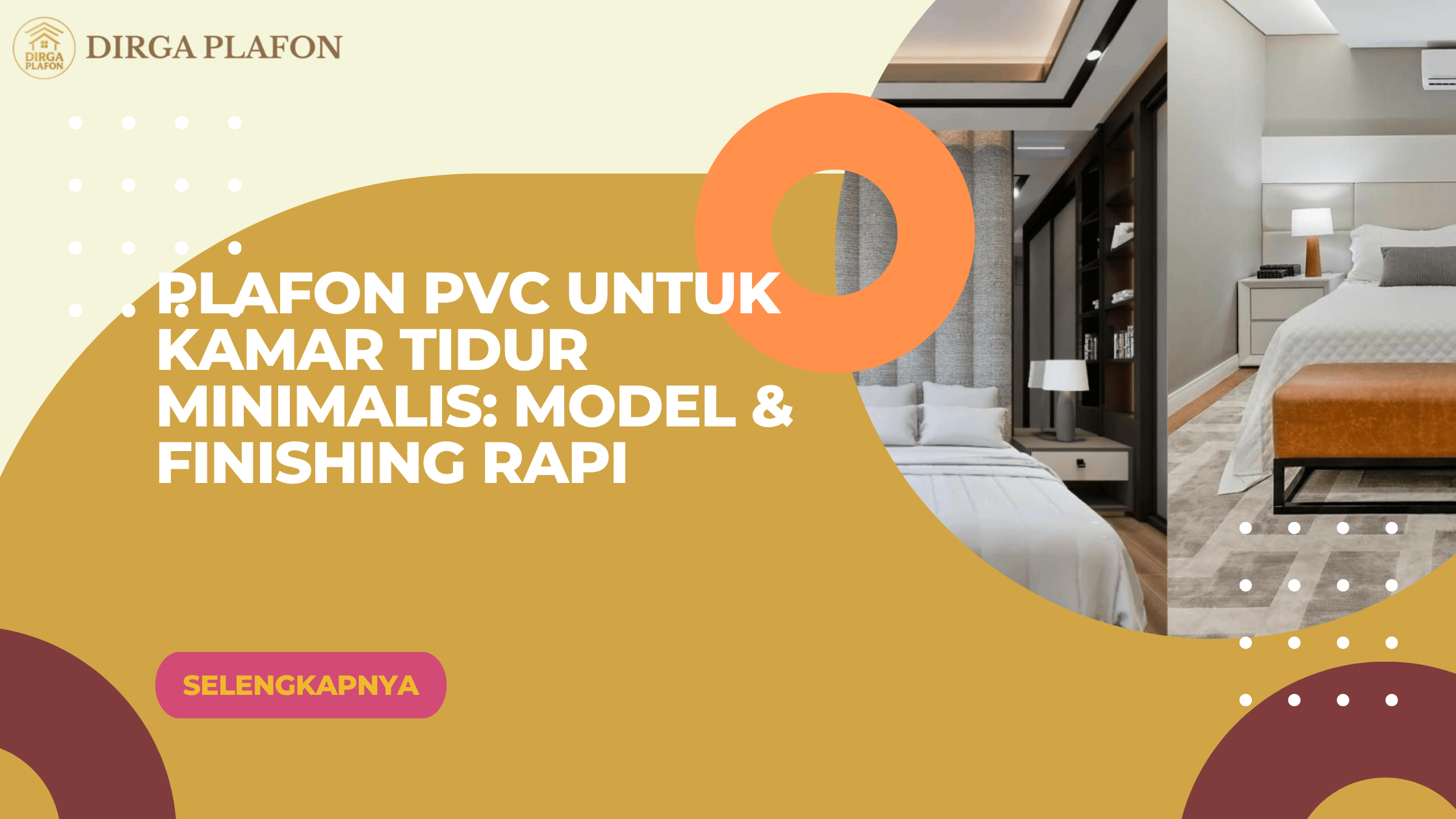 Plafon PVC untuk Kamar Tidur Minimalis: Model & Finishing Rapi