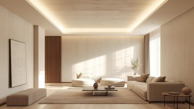 ilustrasi gambar desain plafon modern