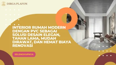 Interior rumah modern dengan PVC adalah konsep penataan interior yang memanfaatkan material PVC pada elemen seperti plafon dan panel dinding untuk menciptakan ruangan yang rapi, modern, dan mudah dirawat. Material ini dapat menjadi pilihan untuk rumah baru maupun renovasi karena tersedia dalam beragam motif, warna, dan tekstur. Mengapa PVC Cocok untuk Interior Rumah Modern? Konsep interior modern identik dengan tampilan sederhana, bersih, fungsional, dan tidak terlalu banyak ornamen. PVC dapat mendukung karakter tersebut karena permukaannya dapat memberikan tampilan menyerupai kayu, marmer, atau pola dekoratif lainnya. Penggunaan PVC juga memungkinkan Anda mendapatkan tampilan interior yang menarik tanpa harus menggunakan material dengan perawatan tinggi. Permukaannya relatif mudah dibersihkan sehingga cocok untuk ruangan yang digunakan setiap hari. Selain aspek visual, pertimbangan biaya juga menjadi alasan pemilik rumah memilih material PVC. Proses pemasangan yang relatif praktis dapat membantu menghemat waktu pengerjaan renovasi. Kelebihan PVC untuk Interior Rumah PVC dapat diaplikasikan pada beberapa bagian interior sesuai kebutuhan desain. Berikut beberapa keunggulan yang membuatnya menarik untuk renovasi rumah: Pilihan motif beragam, mulai dari motif kayu hingga pola modern. Mudah dibersihkan dengan perawatan sederhana. Tahan terhadap kelembapan dibandingkan beberapa material interior tertentu. Ringan dan praktis untuk proses pemasangan. Perawatan relatif mudah setelah pemasangan. Mendukung tampilan modern dengan hasil akhir yang rapi. Pemilihan material tetap perlu disesuaikan dengan lokasi pemasangan dan spesifikasi produk. Untuk area tertentu, konsultasi dengan aplikator dapat membantu menentukan jenis PVC yang tepat. Inspirasi Penggunaan PVC pada Interior Rumah Modern PVC tidak harus digunakan pada seluruh bagian rumah. Pengaplikasian secara selektif justru dapat menghasilkan desain yang lebih proporsional. Plafon Ruang Tamu Plafon PVC dengan motif kayu atau warna netral dapat memberikan kesan hangat pada ruang tamu. Pilihan desain yang sederhana juga membantu ruangan terlihat lebih luas dan bersih. Dinding Ruang Keluarga Panel PVC dapat digunakan sebagai aksen pada salah satu sisi dinding. Cara ini dapat menciptakan focal point tanpa perlu menambahkan banyak dekorasi. Kamar Tidur Untuk kamar tidur, pilih warna dan motif yang lembut agar suasana tetap nyaman. Panel dengan motif kayu dapat dipadukan dengan furnitur minimalis. Area Makan PVC dengan tampilan modern dapat digunakan pada plafon atau dinding sebagai elemen dekoratif. Material yang mudah dibersihkan juga menjadi nilai tambah untuk area yang dekat dengan aktivitas makan. Ruang Kerja di Rumah Penggunaan PVC dengan warna netral dapat menciptakan suasana ruang kerja yang rapi dan profesional tanpa terlihat terlalu formal. Cara Membuat Interior PVC Tetap Terlihat Elegan Penggunaan material PVC tidak otomatis membuat interior terlihat mewah. Pemilihan motif, warna, pencahayaan, dan komposisi ruangan tetap menjadi faktor penting. Hindari penggunaan terlalu banyak motif dalam satu ruangan. Jika plafon menggunakan motif yang cukup menonjol, dinding dan furnitur dapat menggunakan warna yang lebih sederhana. Pencahayaan juga perlu diperhatikan. Lampu LED dengan posisi yang tepat dapat menonjolkan tekstur atau pola PVC sekaligus membuat ruangan terasa lebih nyaman. Untuk konsep minimalis, warna putih, krem, abu-abu, atau motif kayu natural dapat menjadi pilihan. Sementara itu, interior dengan karakter lebih berani dapat menggunakan aksen PVC dengan warna atau tekstur yang lebih kuat. PVC untuk Renovasi Rumah yang Lebih Efisien Renovasi interior sering membutuhkan waktu, tenaga, dan biaya yang cukup besar. Pemilihan material yang praktis dapat membantu mengoptimalkan anggaran tanpa mengabaikan tampilan ruangan. PVC dapat digunakan sebagai bagian dari strategi renovasi bertahap. Anda tidak harus mengganti seluruh elemen interior sekaligus. Misalnya, renovasi dapat dimulai dari plafon ruang tamu, kemudian dilanjutkan dengan panel dinding pada area tertentu. Jika Anda membutuhkan perubahan tata ruang sekaligus, penggunaan jasa partisi ruangan Bekasi dapat membantu membagi area sesuai fungsi. Untuk memperkuat tampilan dinding, Anda juga dapat mempertimbangkan jasa pemasangan wall panel PVC Bekasi sesuai konsep interior yang dipilih. Hal yang Perlu Diperhatikan Sebelum Menggunakan PVC Sebelum menentukan produk dan aplikator, ada beberapa hal yang perlu diperiksa agar hasil renovasi sesuai harapan. Pertama, tentukan area yang akan menggunakan PVC dan konsep desain yang ingin dicapai. Setelah itu, sesuaikan warna serta motif dengan ukuran ruangan dan furnitur yang sudah tersedia. Kedua, pastikan material memiliki spesifikasi yang sesuai dengan lokasi pemasangan. Ketiga, gunakan tenaga pemasangan yang berpengalaman agar hasil sambungan, sudut, dan finishing terlihat rapi. Perhitungan luas area juga penting untuk memperkirakan kebutuhan material dan biaya pengerjaan. Dengan perencanaan yang matang, risiko pemborosan material dapat diminimalkan. Mengapa Memilih Dirga Plafon? Dirga Plafon dapat menjadi pilihan bagi Anda yang ingin mengaplikasikan PVC pada interior rumah maupun proyek renovasi. Layanan didukung teknisi berpengalaman dan material yang disesuaikan dengan kebutuhan pekerjaan. Konsultasi sebelum pemasangan membantu menentukan desain, kebutuhan material, serta metode pengerjaan berdasarkan kondisi ruangan. Dengan begitu, hasil akhir dapat dibuat lebih sesuai dengan konsep interior yang diinginkan. FAQ Apakah PVC cocok untuk interior rumah modern? Ya. PVC dapat digunakan untuk plafon maupun panel dinding dan tersedia dalam berbagai motif serta warna yang sesuai dengan konsep interior modern. Apakah interior PVC mudah dirawat? PVC relatif mudah dirawat. Permukaannya dapat dibersihkan secara berkala menggunakan metode yang sesuai dengan karakter material. Apakah PVC bisa digunakan untuk renovasi rumah? Bisa. PVC dapat menjadi pilihan untuk renovasi plafon atau dinding karena pemasangannya relatif praktis dan tersedia dalam berbagai desain. Konsultasikan Interior Rumah Anda Jika Anda ingin menghadirkan interior rumah modern dengan PVC yang rapi, elegan, dan mudah dirawat, Dirga Plafon siap membantu kebutuhan desain dan pemasangan Anda. Hubungi 0823-5003-3614 atau email sales@dirgaplafon.com untuk berkonsultasi mengenai pilihan PVC, kebutuhan area, serta pengerjaan yang sesuai dengan konsep interior rumah Anda.